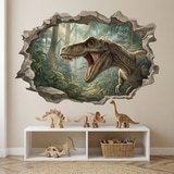 Vinilos Infantiles: Agujero de pared T-Rex Colosal 4