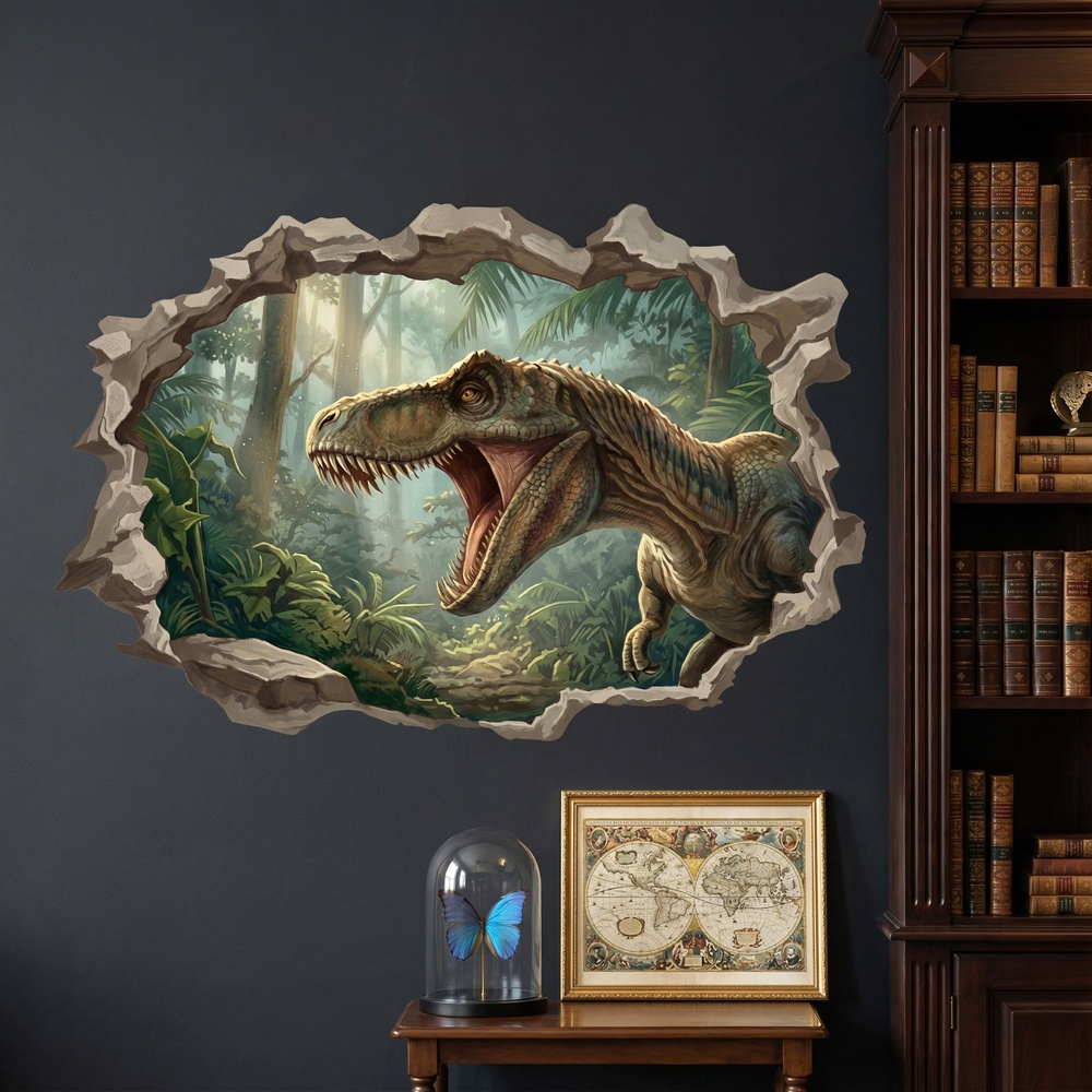 Vinilos Infantiles: Agujero de pared T-Rex Colosal