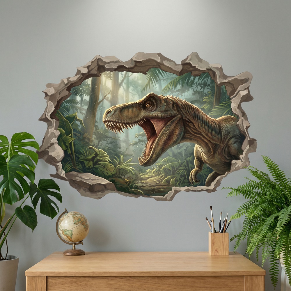 Vinilos Infantiles: Agujero de pared T-Rex Colosal