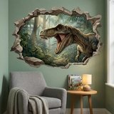 Vinilos Infantiles: Agujero de pared T-Rex Colosal 7