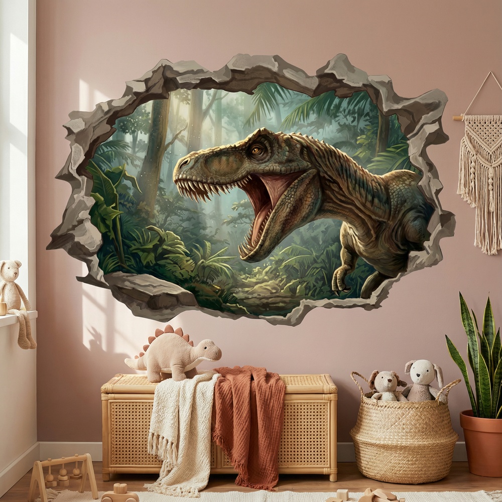 Vinilos Infantiles: Agujero de pared T-Rex Colosal