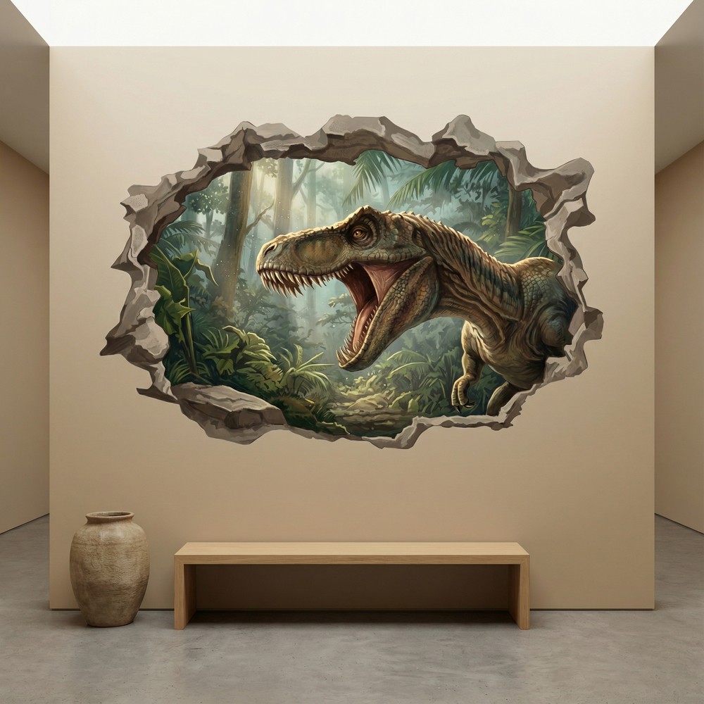 Vinilos Infantiles: Agujero de pared T-Rex Colosal