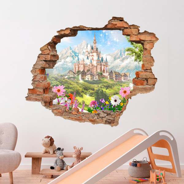 Vinilos Decorativos: Agujero Castillo Disney