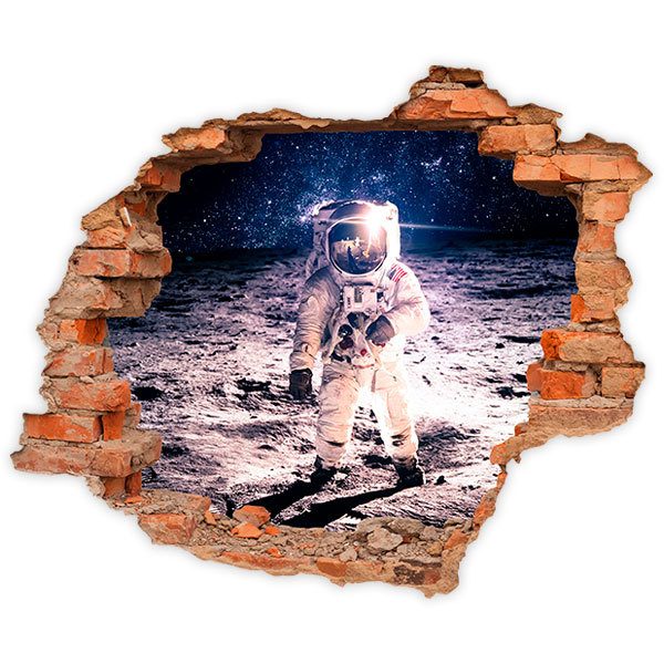 Vinilos Decorativos: Agujero Astronauta en la luna