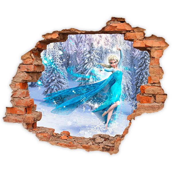 Vinilos Decorativos: Agujero Elsa de Frozen, Disney