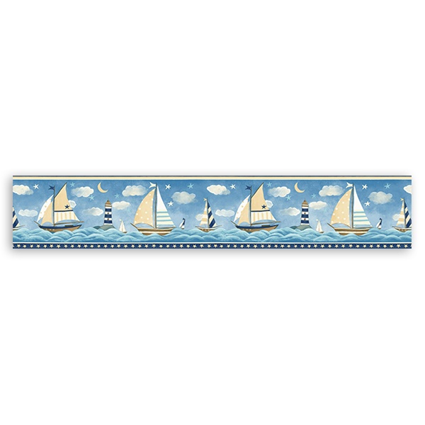 Vinilos Infantiles: Cenefa de Barcos