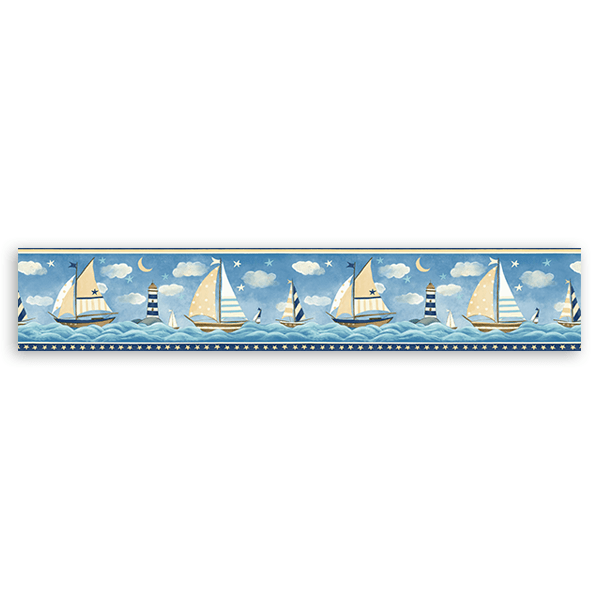 Vinilos Infantiles: Cenefa de Barcos
