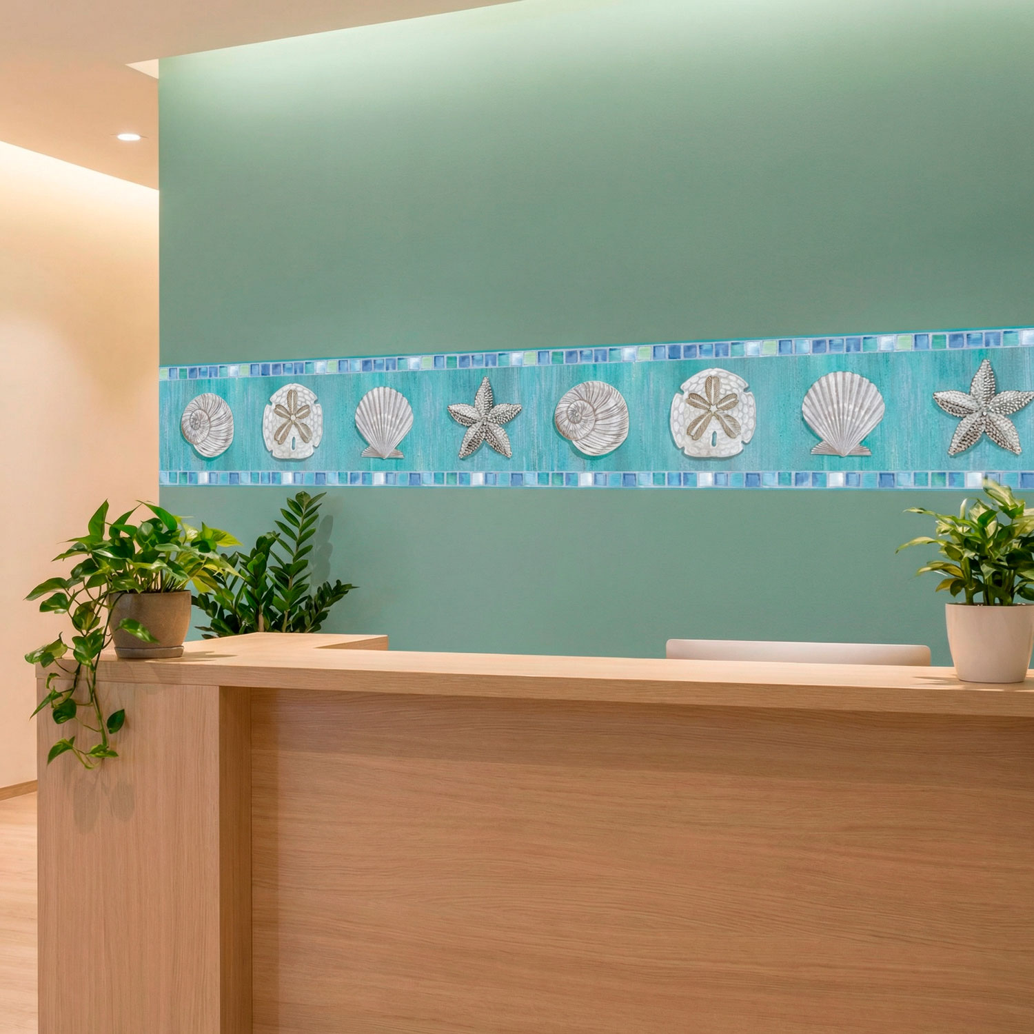 Vinilos Decorativos: Cenefa Conchas Marinas