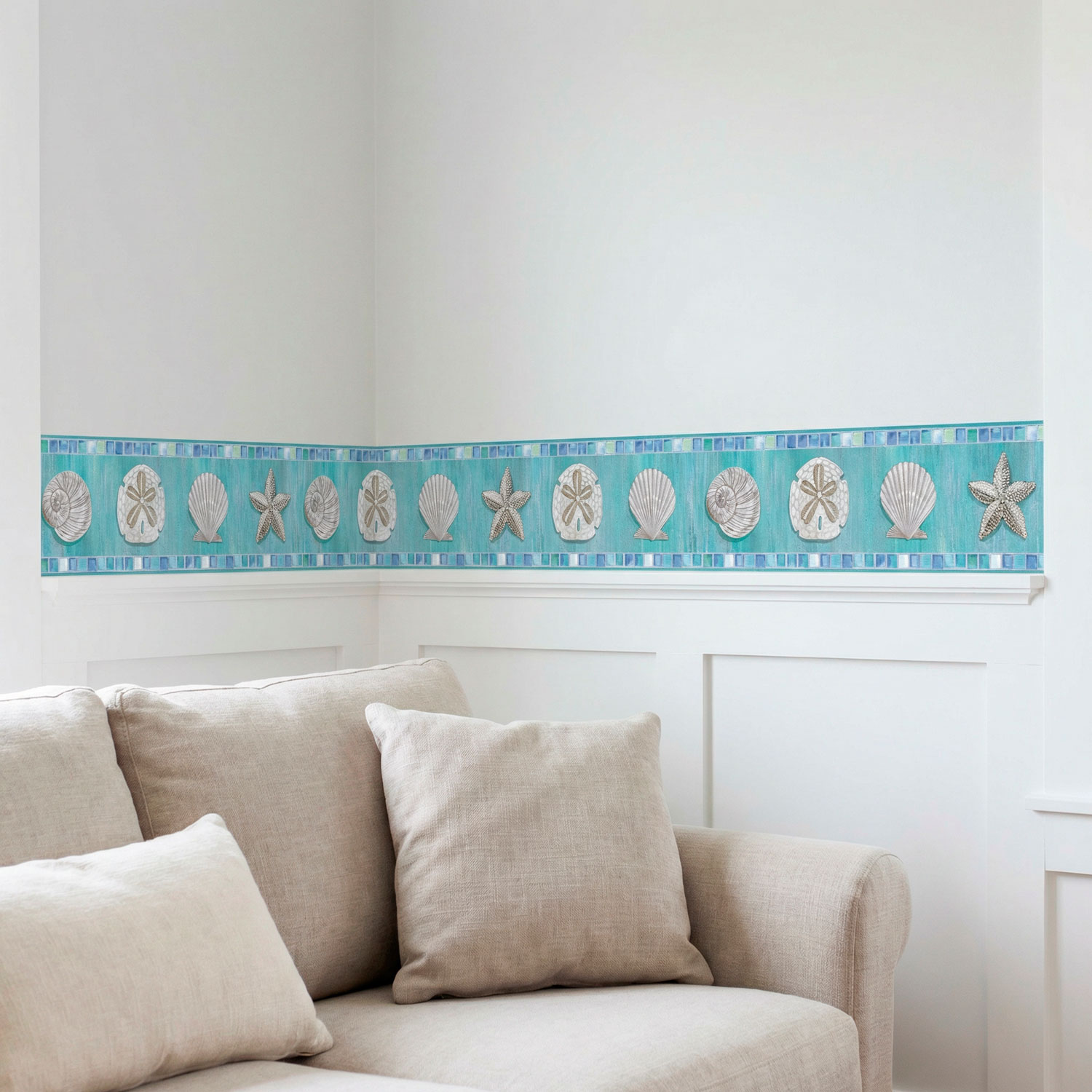 Vinilos Decorativos: Cenefa Conchas Marinas