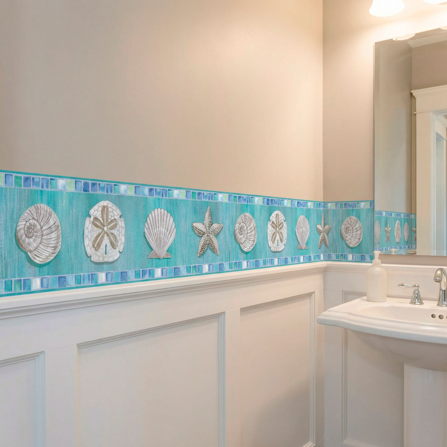 Vinilos Decorativos: Cenefa Conchas Marinas