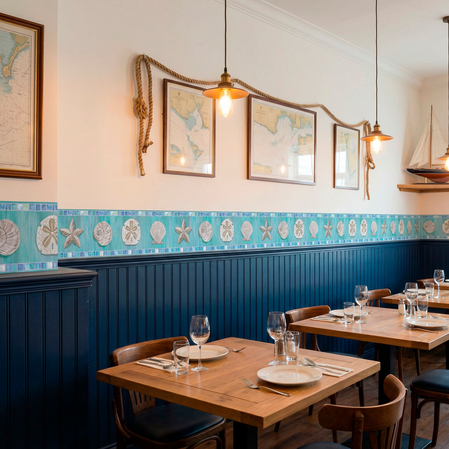 Vinilos Decorativos: Cenefa Conchas Marinas