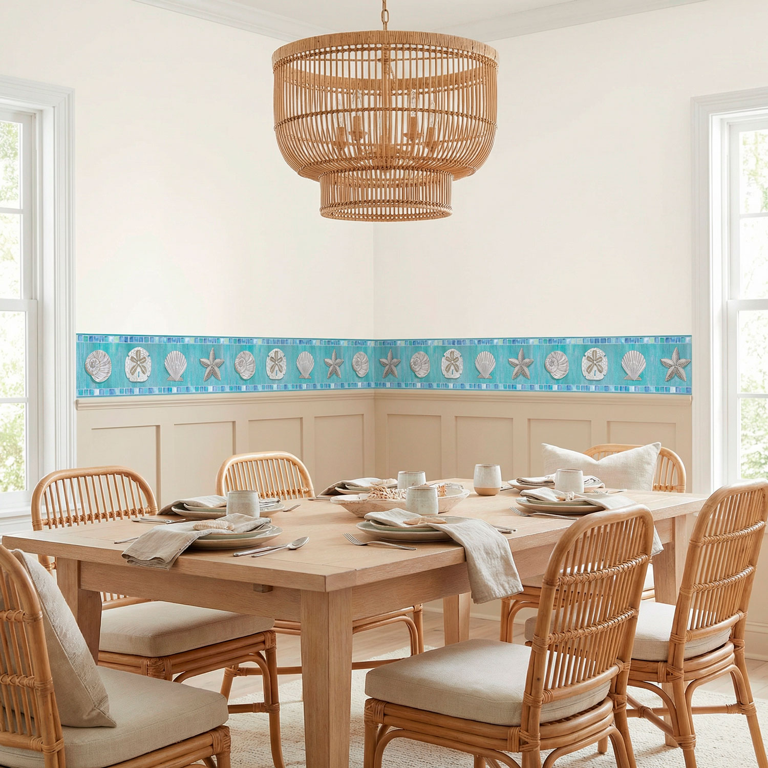 Vinilos Decorativos: Cenefa Conchas Marinas