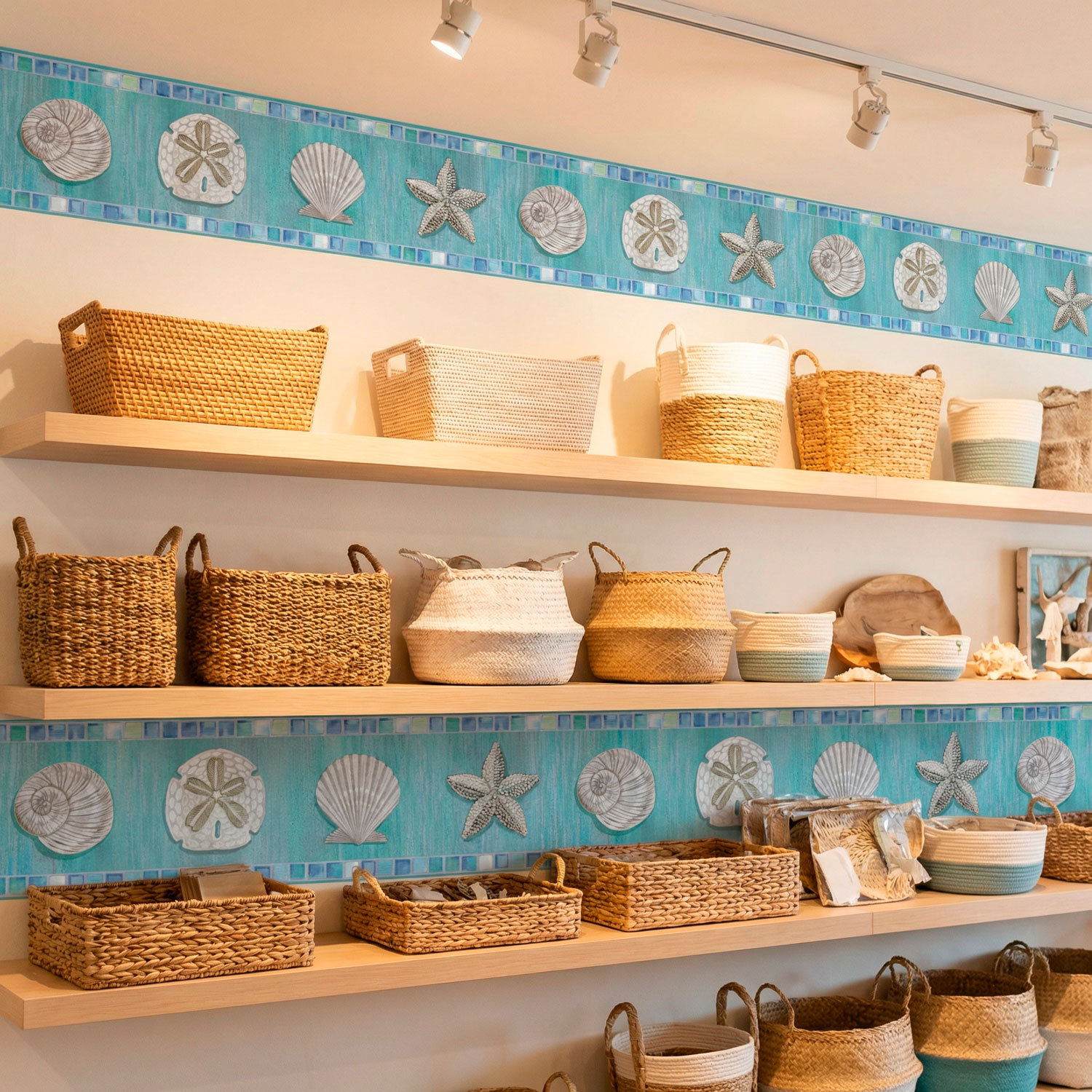 Vinilos Decorativos: Cenefa Conchas Marinas