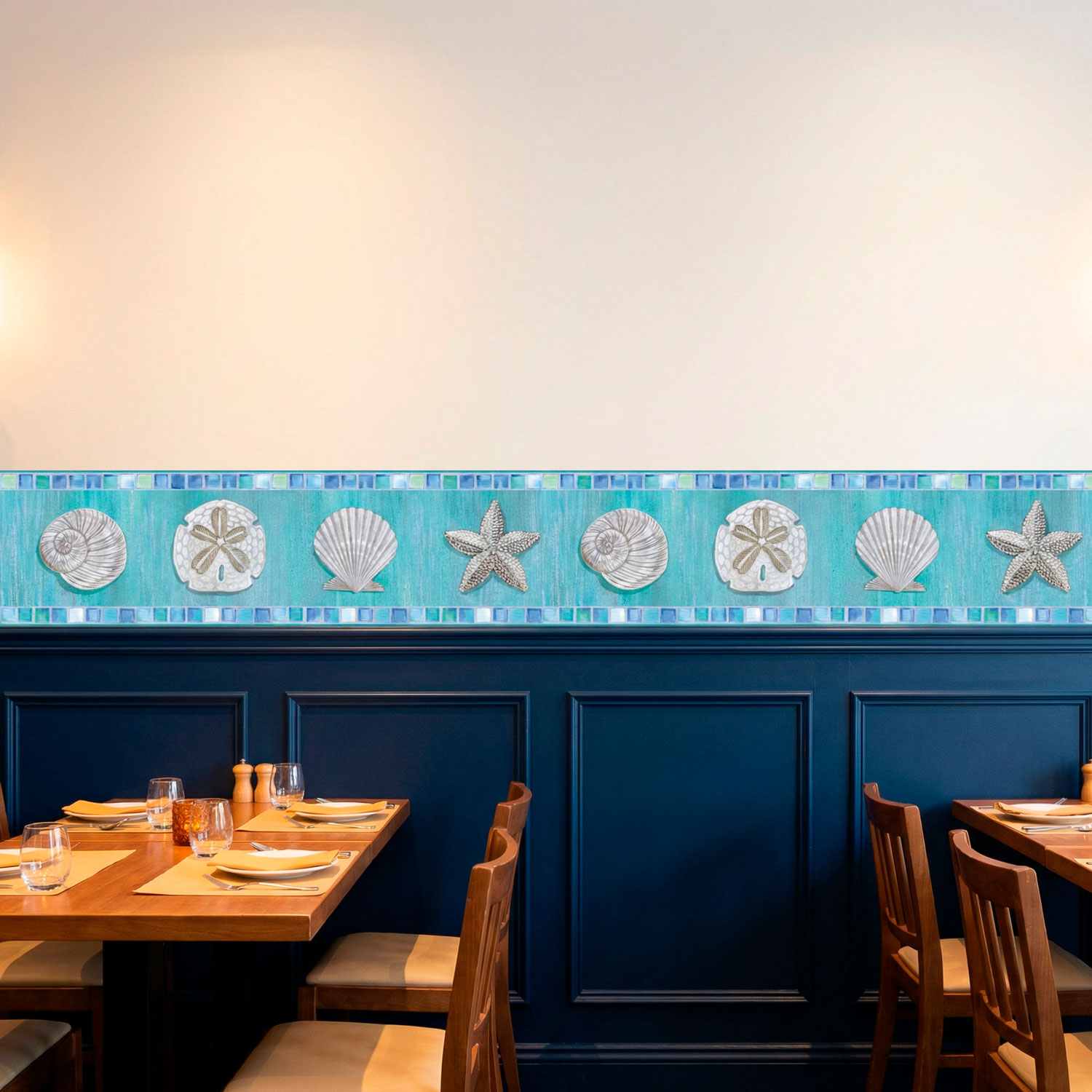 Vinilos Decorativos: Cenefa Conchas Marinas