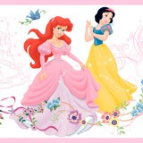 Vinilos Infantiles: Cenefas Princesas Disney bailando 4