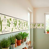 Vinilos Decorativos: Cenefa hierbas culinarias 13