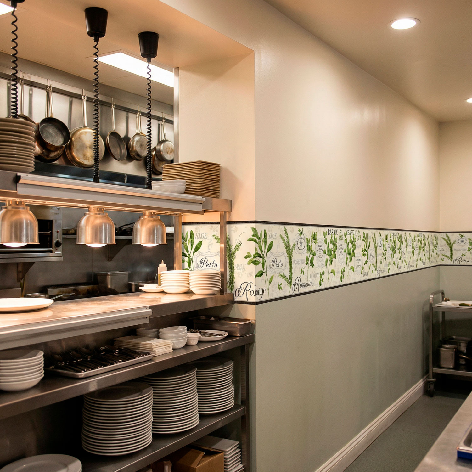 Vinilos Decorativos: Cenefa hierbas culinarias