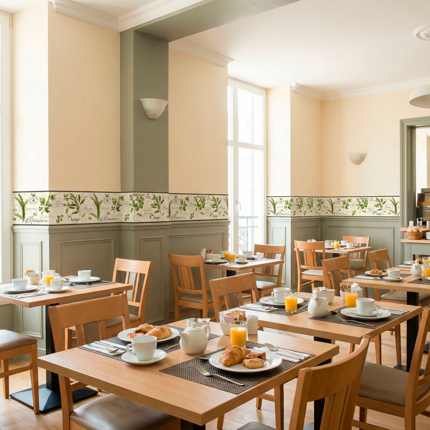 Vinilos Decorativos: Cenefa hierbas culinarias