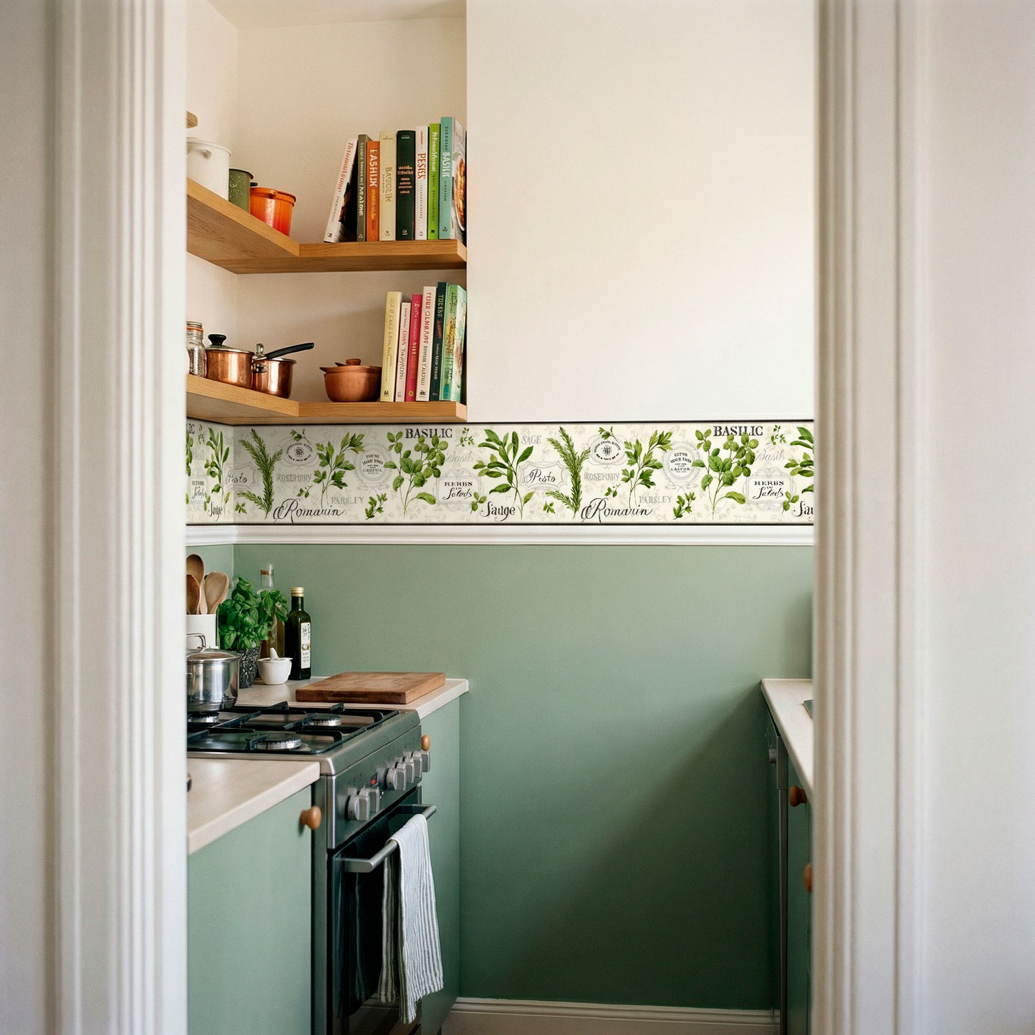 Vinilos Decorativos: Cenefa hierbas culinarias