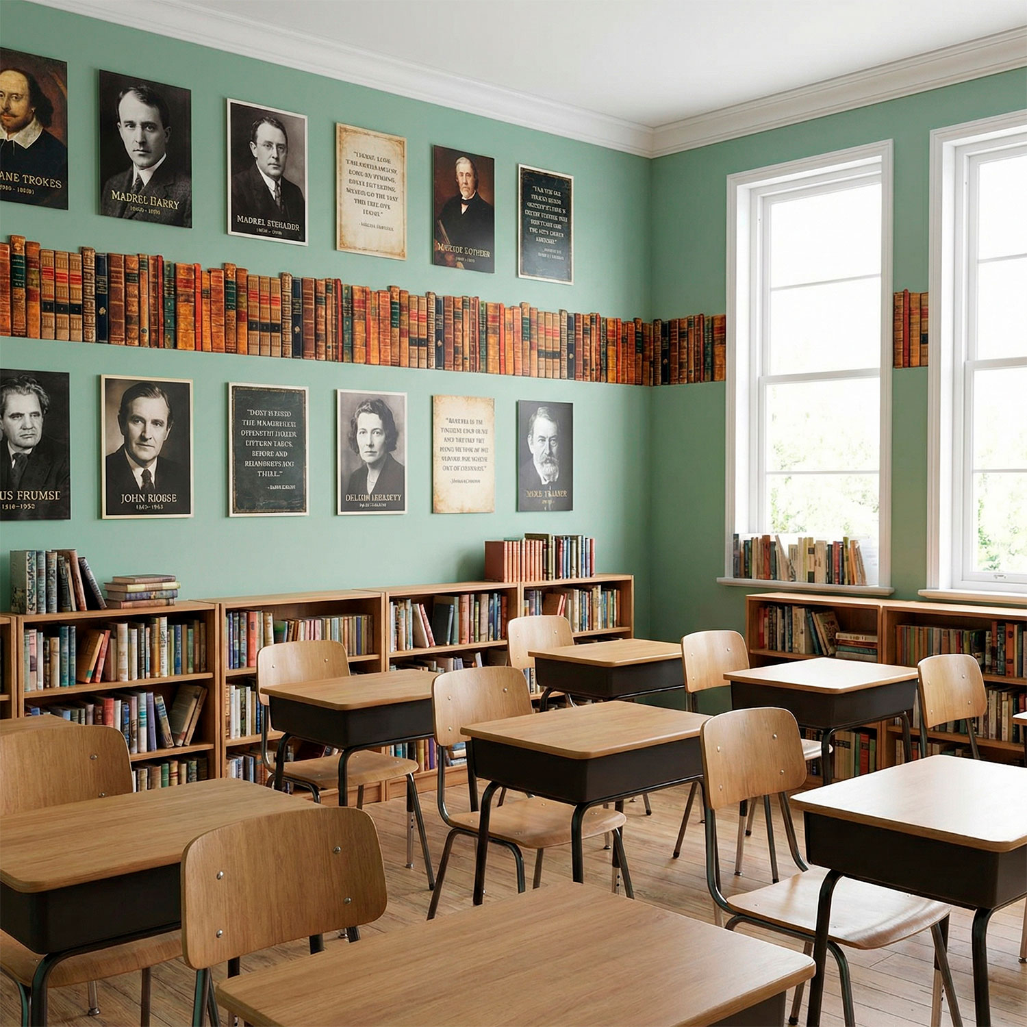 Vinilos Decorativos: Cenefa libros