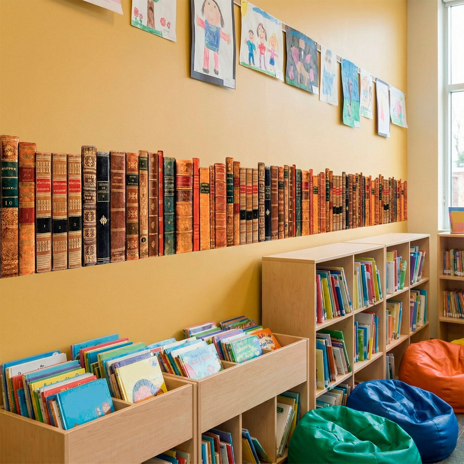 Vinilos Decorativos: Cenefa libros