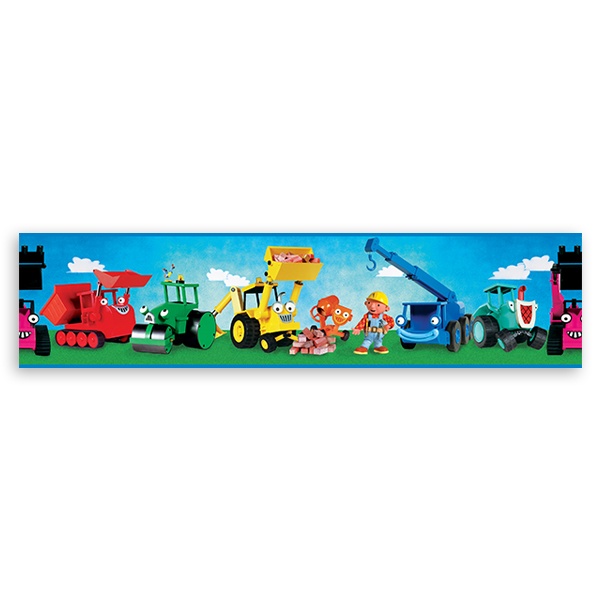 Vinilos Infantiles: Cenefa Bob el constructor