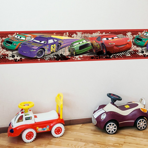 Vinilos Infantiles: Cenefa Cars Nascar