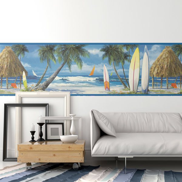 Vinilos Decorativos: Playa Hawaiana