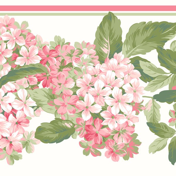 Vinilos Decorativos: Ramos de hortensias rosas