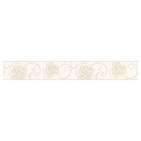 Vinilos Decorativos: Flores Ornamentales en Crema