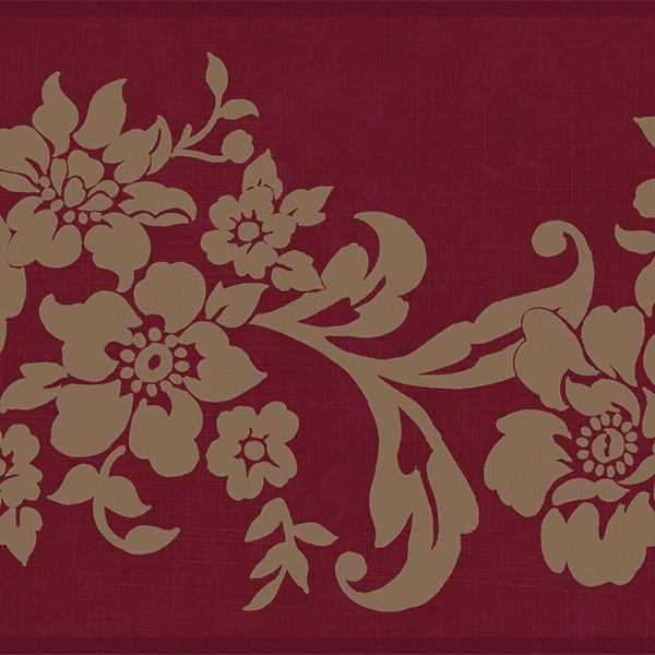 Vinilos Decorativos: Flores sobre Fondo Rojo