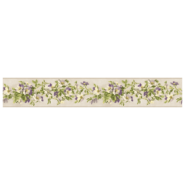 Vinilos Decorativos: Flores Pintadas en Violeta
