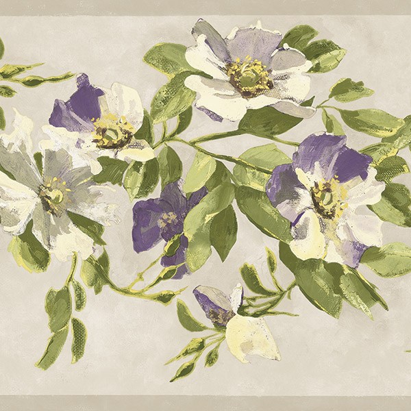 Vinilos Decorativos: Flores Pintadas en Violeta