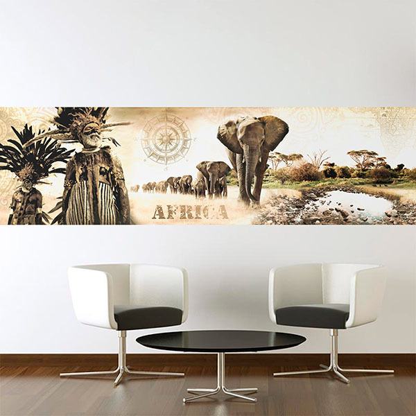 Vinilos Decorativos: Paisaje Africano Collage