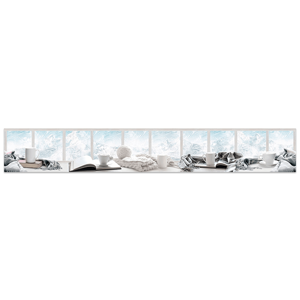 Vinilos Decorativos: Nieve tras la ventana 0