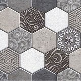 Vinilos Decorativos: Hexágonos tonos grises 3