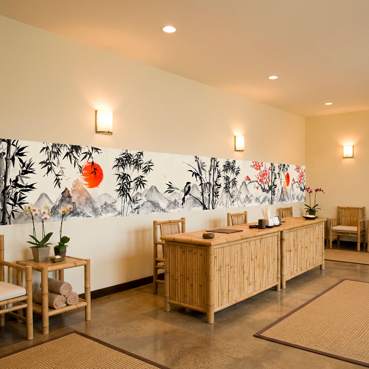 Vinilos Decorativos: Paisaje estilo japon&eacute;s