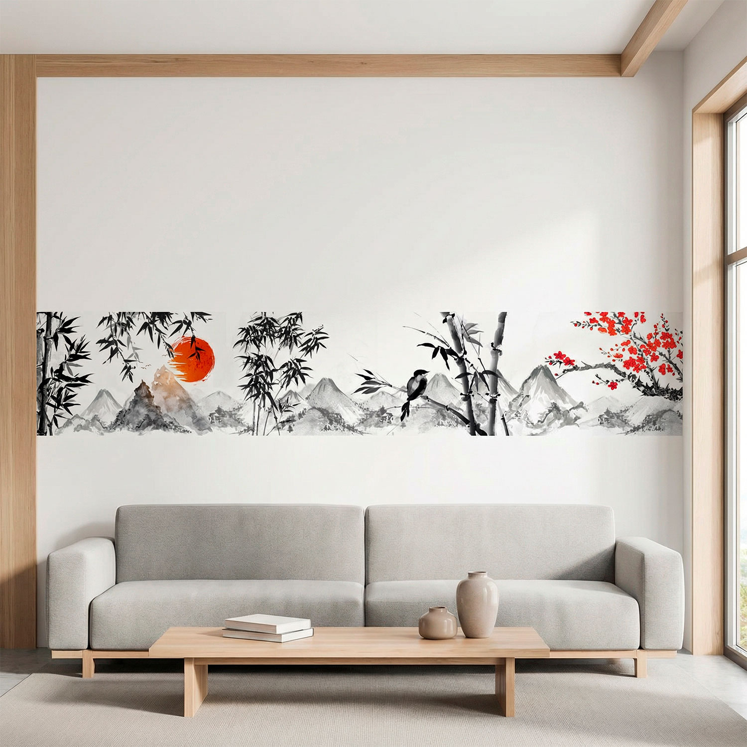 Vinilos Decorativos: Paisaje estilo japon&eacute;s