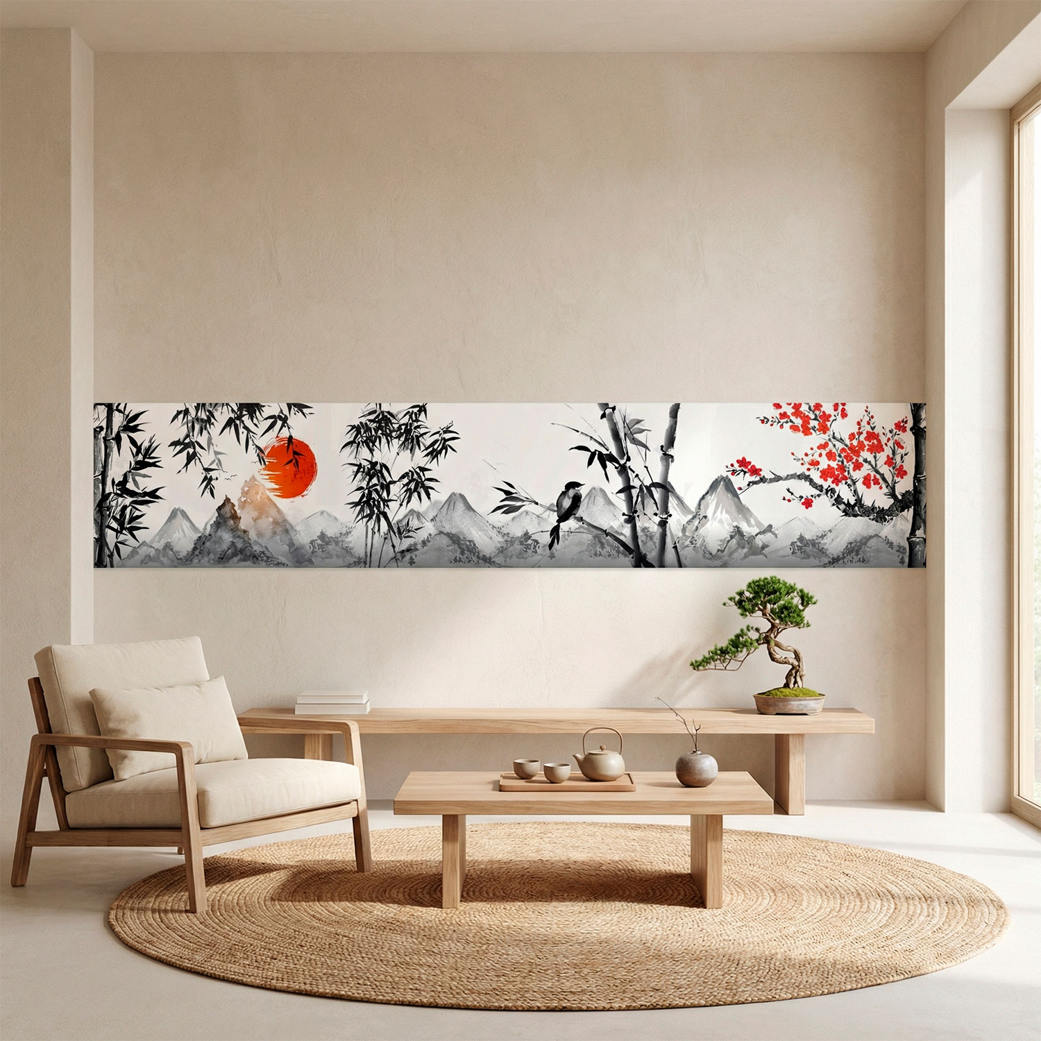 Vinilos Decorativos: Paisaje estilo japon&eacute;s