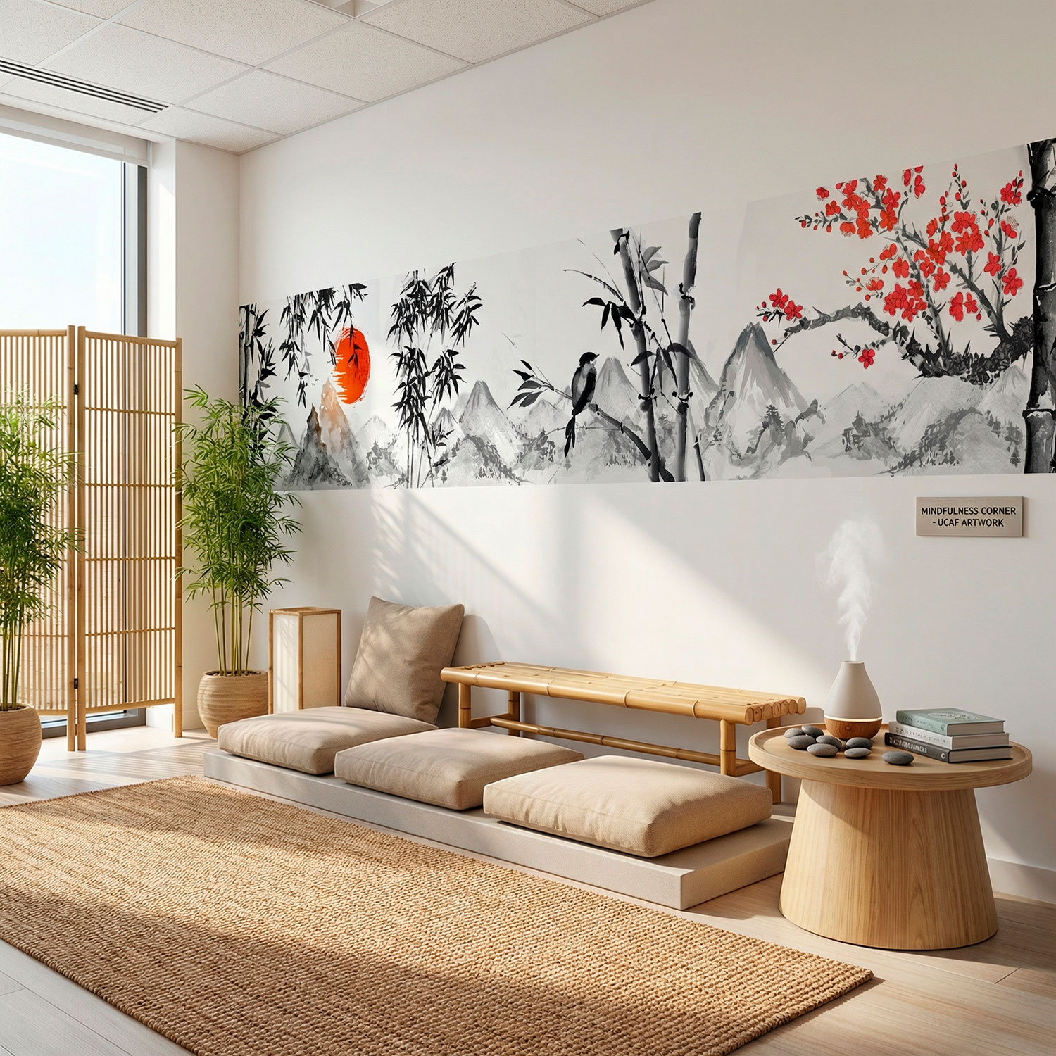 Vinilos Decorativos: Paisaje estilo japon&eacute;s