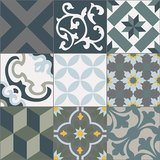 Vinilos Decorativos: Azulejos en tonos verdes oscuros 3