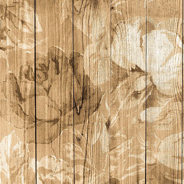Vinilos Decorativos: Flores sobre la madera