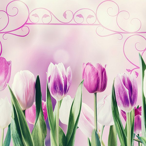 Vinilos Decorativos: Tulipanes y ornamentos