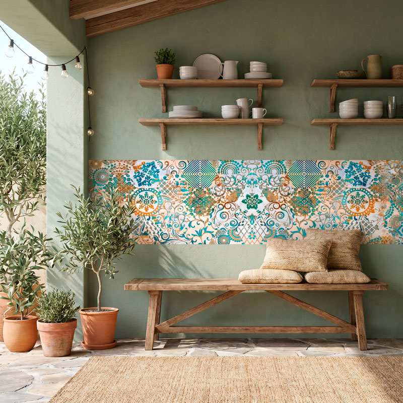Estampado ornamental Pavo real 9