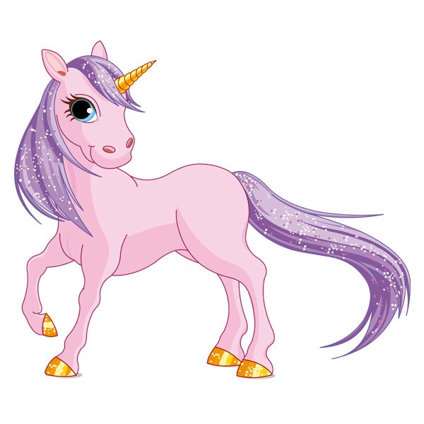 Vinilo Infantil Unicornio Rosa Teleadhesivo Com