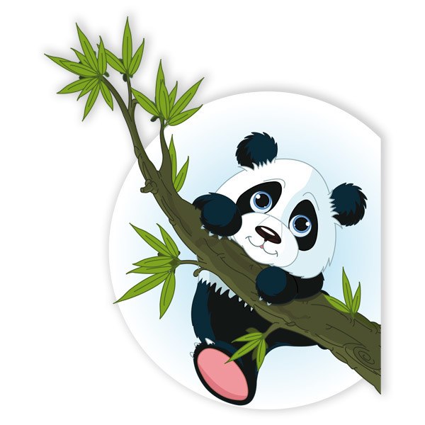 Vinilos Infantiles: Osito Panda trepando