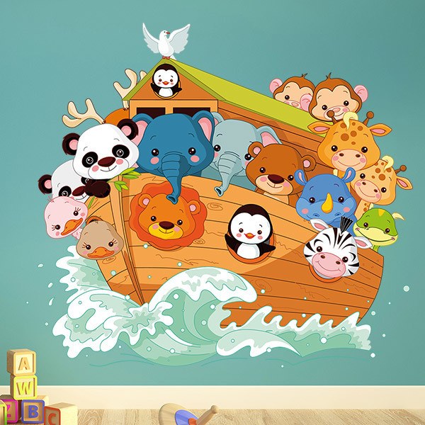 Vinilos Infantiles: El Arca de Noé navegando 1