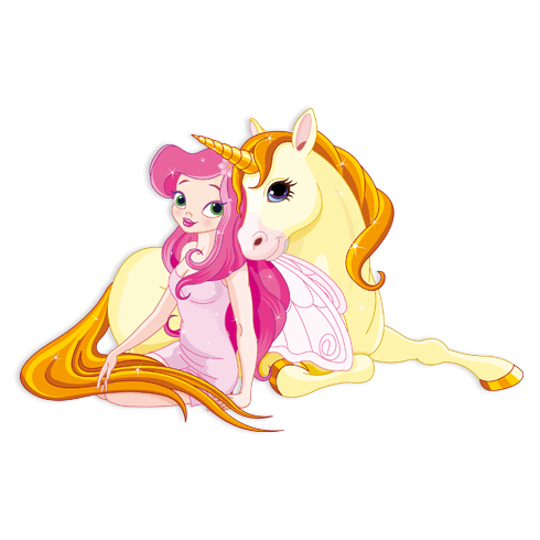 Vinilos Infantiles: Princesa y Unicornio