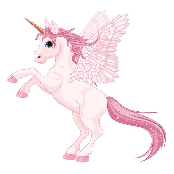 Vinilos Decorativos: Unicornio con alas rosa