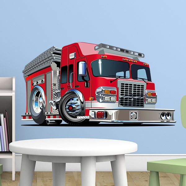 Vinilos Infantiles: Camión de bomberos surtidor